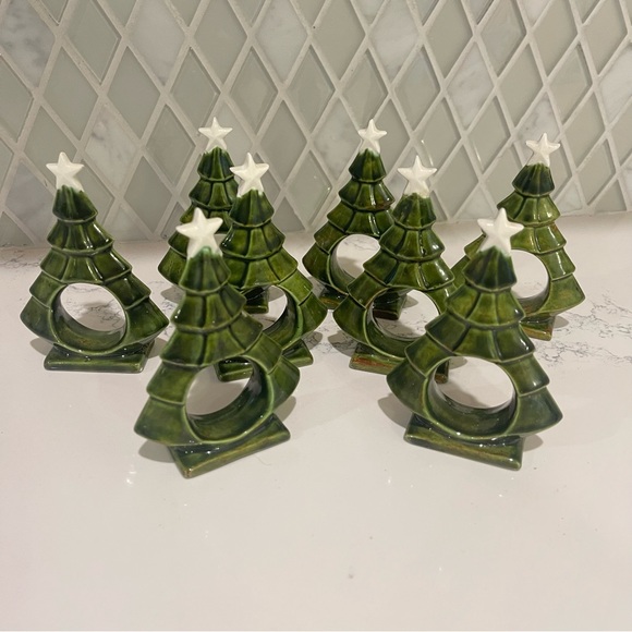 Dining Vintage Christmas Tree Napkin Holder Rings 8 Pieces Poshmark